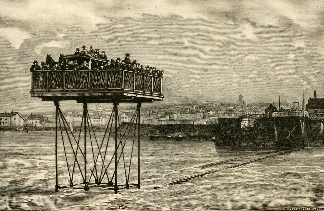 Een Curieuze Rolbrug, 1882 door Unbekannt