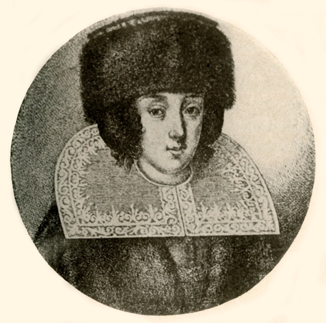 Een Nederlandse dame in bontmuts en mantel, 1644 door Unbekannt