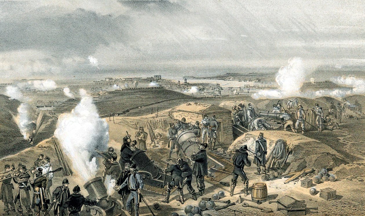 Een hete dag in de batterijen, Krimoorlog door Unbekannt