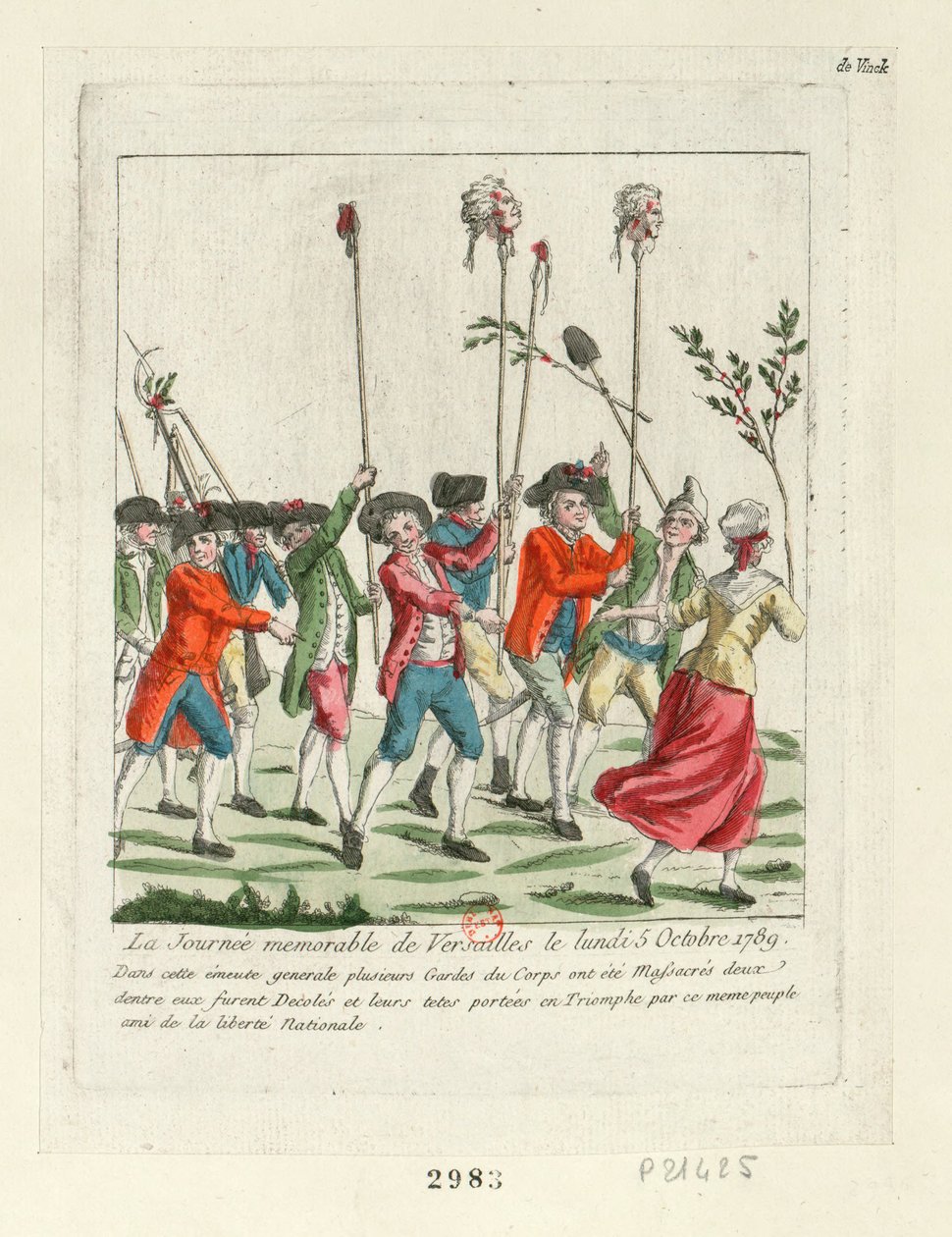 Een gedenkwaardige dag in Versailles, 1789 door Unbekannt