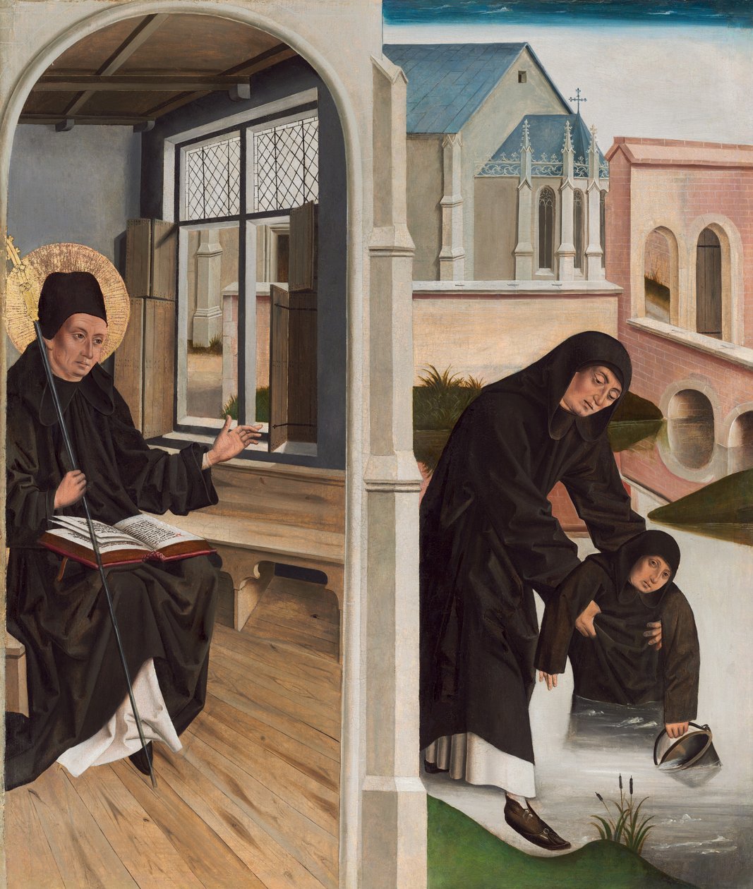 Een wonder van Sint Benedictus, c. 1480 door Unbekannt