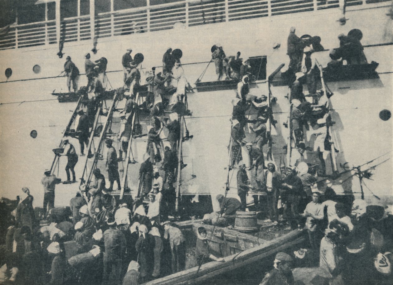 Een Nieuwe Methode van Kolenvullen in de haven van Yokohama, 1936 door Unbekannt