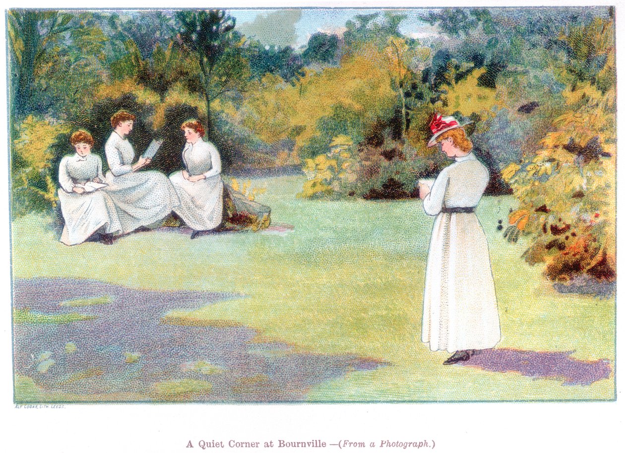Een rustige hoek in Bournville, 1892 door Unbekannt