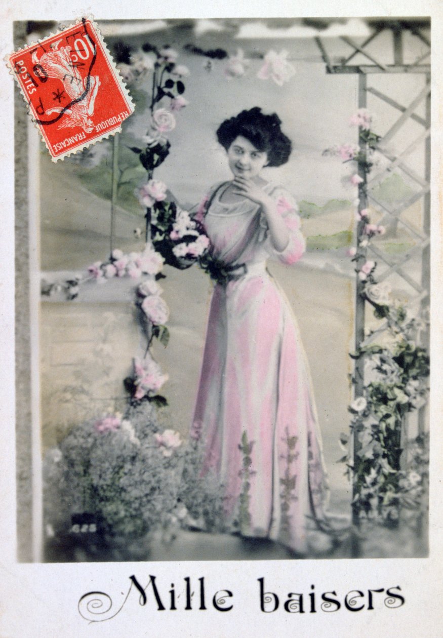 Duizend kussen, Franse ansichtkaart, ca. 1900 door Unbekannt