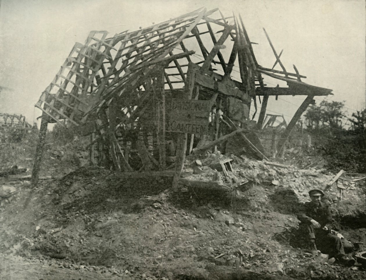 Een dorp aan het westfront door Unbekannt