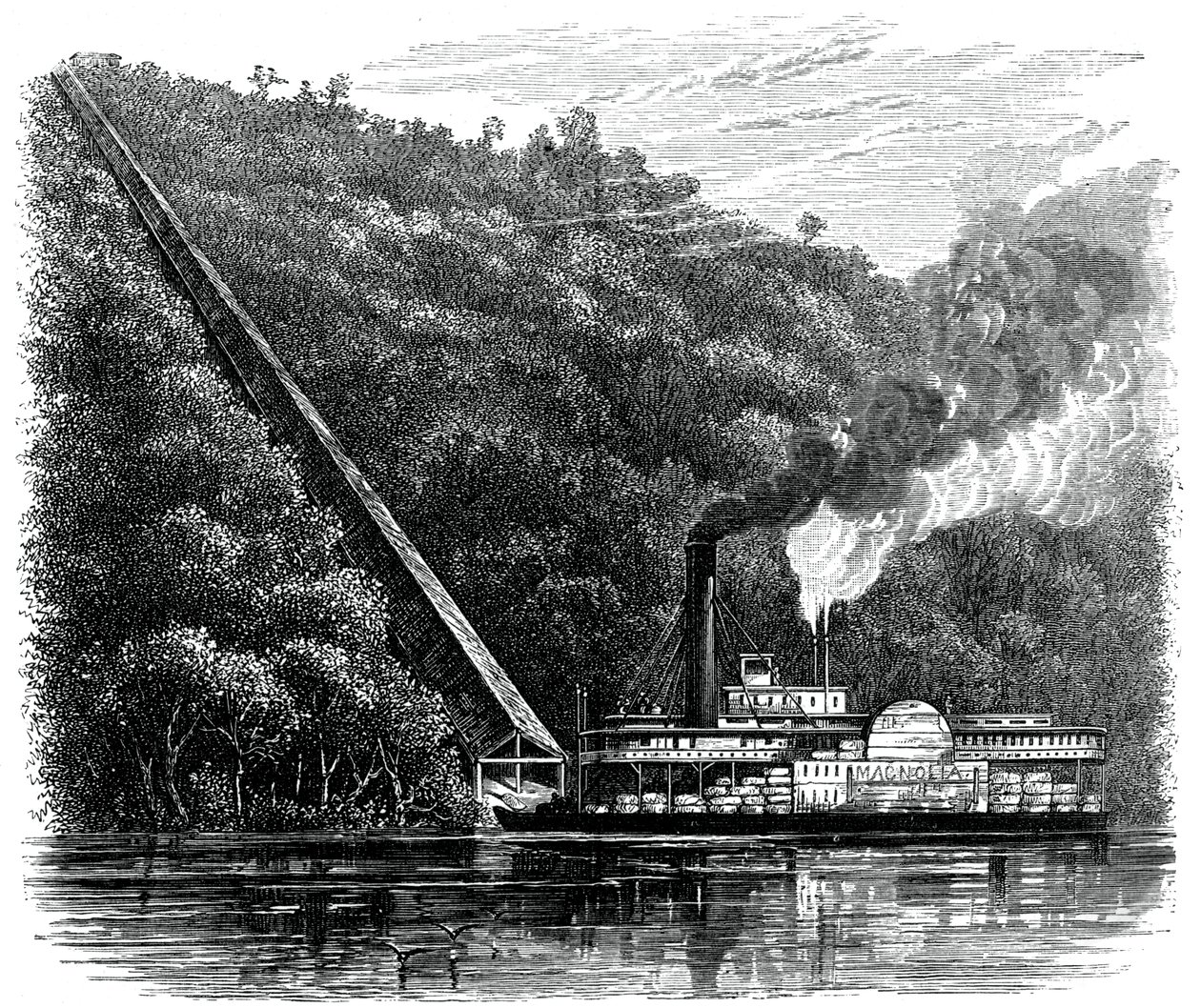 Een katoen glijbaan, Verenigde Staten, ca. 1880 door Unbekannt