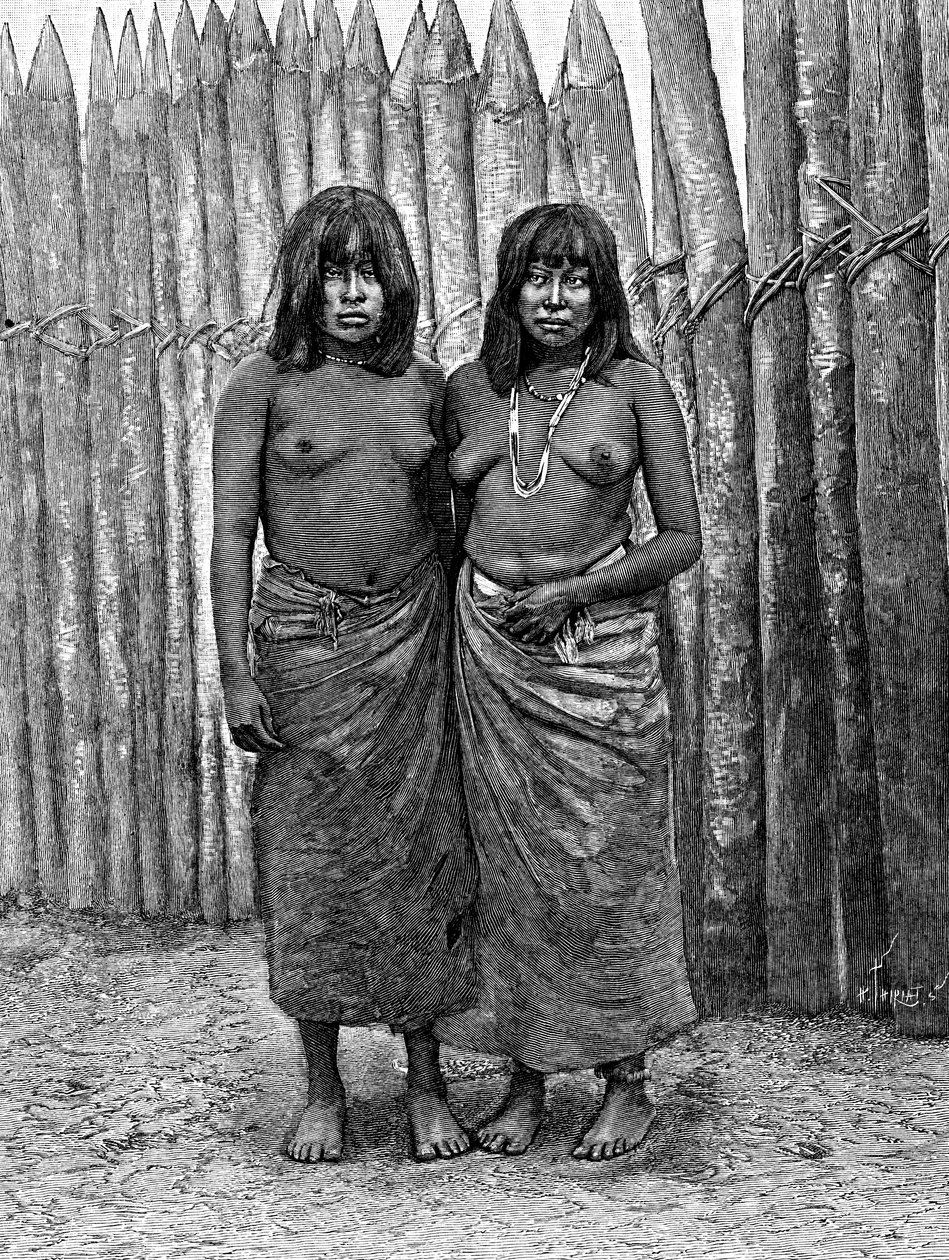 Een paar Gran Chaco Indiaanse vrouwen, Zuid-Amerika door Unbekannt