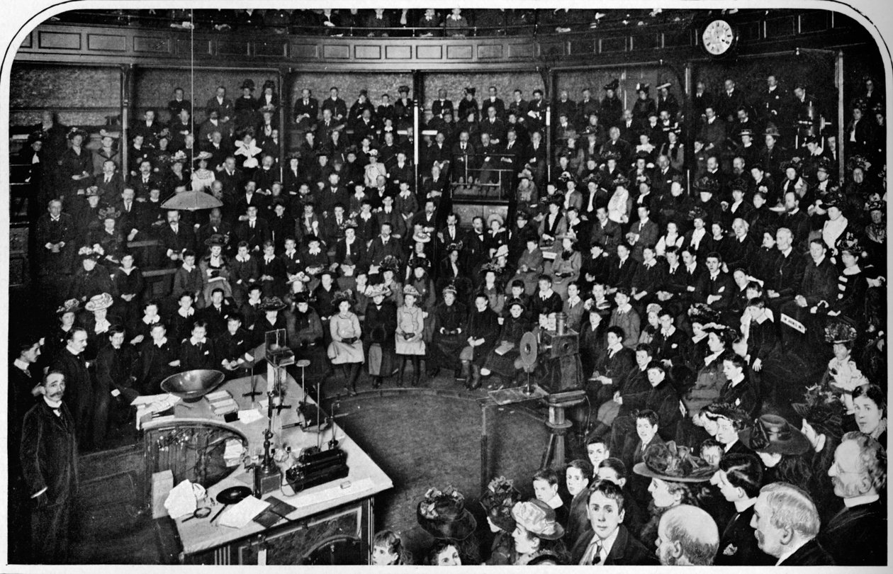 Een lezing aan de Royal Institution, Londen, ca. 1903 door Unbekannt