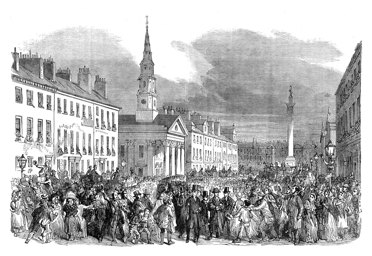 Een processie van afvallige predikanten van de St. Andrews Kerk, Edinburgh, ca. 1895 door Unbekannt