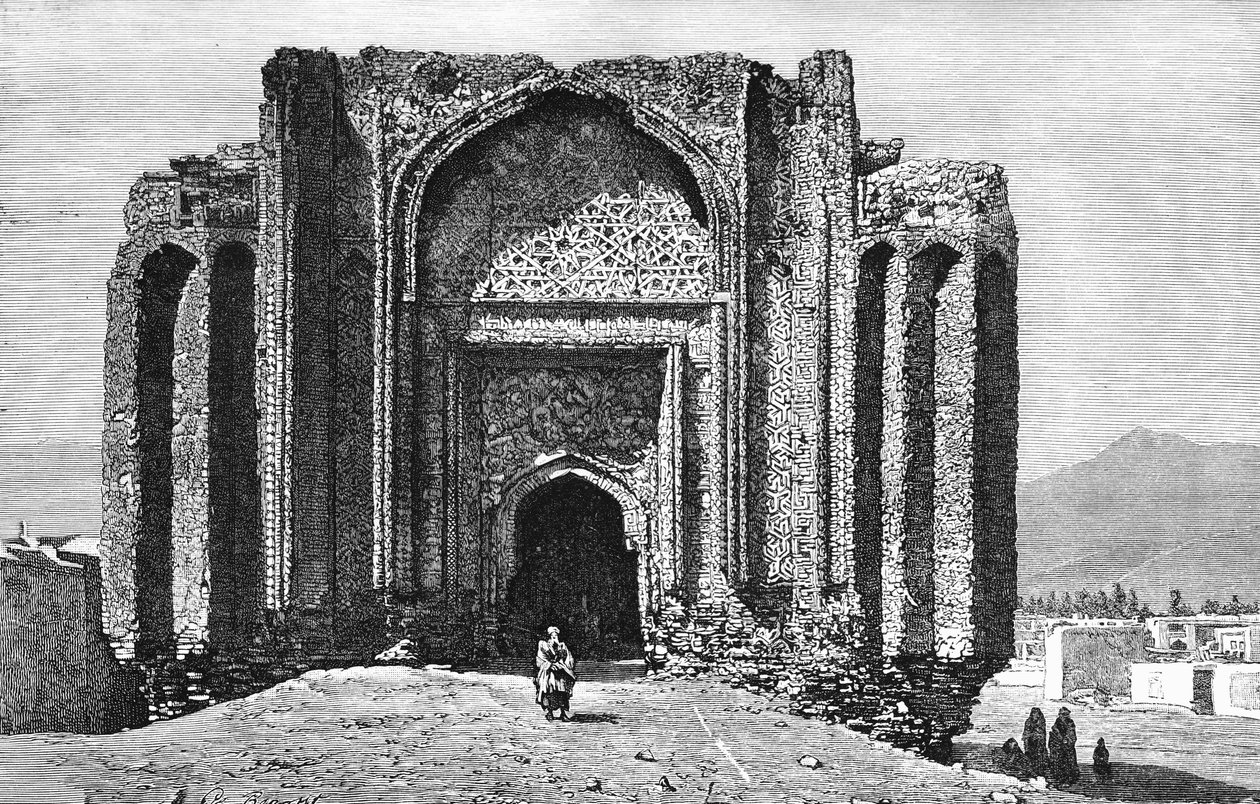 Een verwoeste 14e-eeuwse moskee, Hamadan, Iran, 1895 door Unbekannt