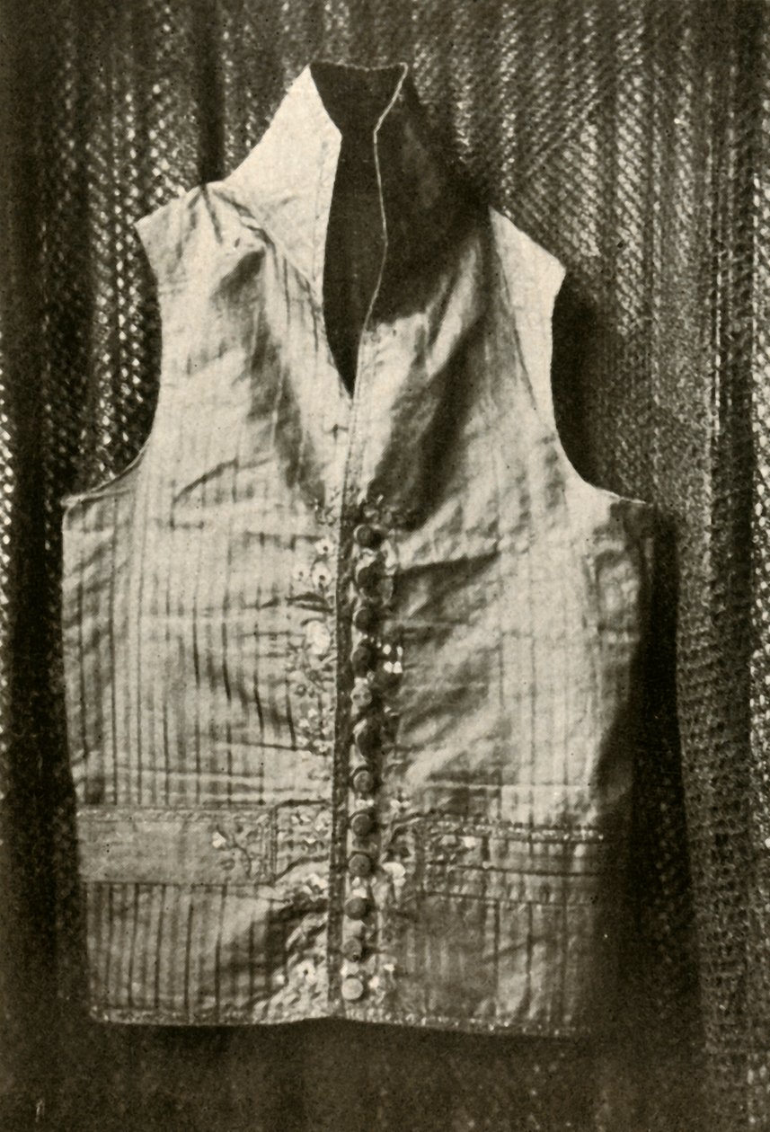 Een vest gedragen door Graaf Lemcke, c1798, 1937 door Unbekannt