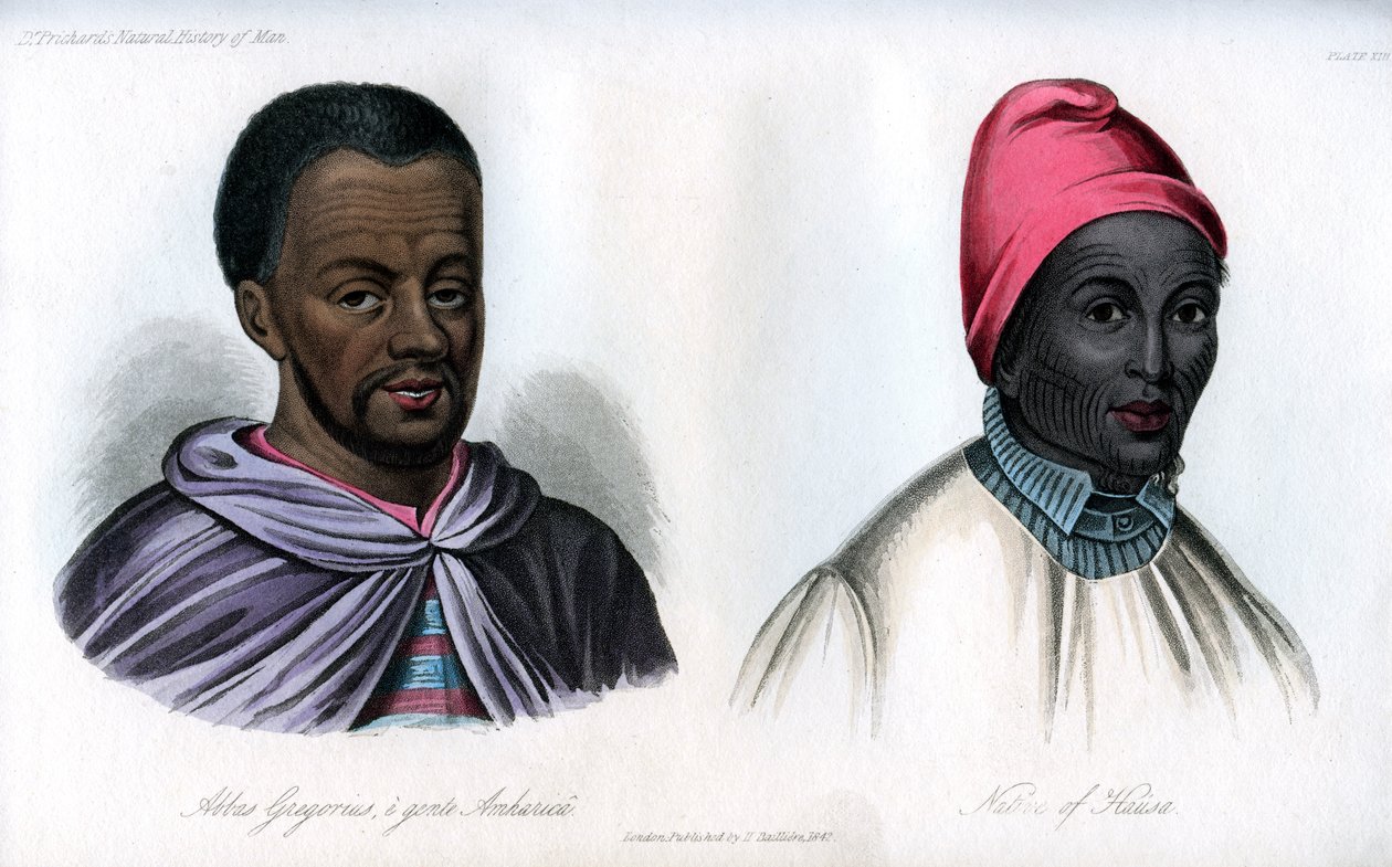 Abbas Gregorius en een inboorling van Hausa, 1848 door Unbekannt