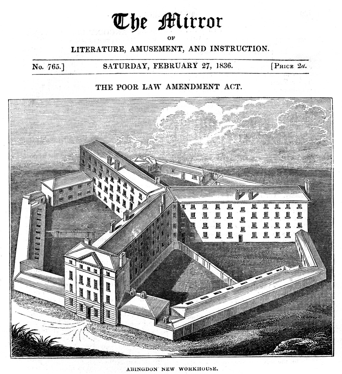 Abingdon Werkhuis, Oxfordshire, gebouwd voor de Abingdon Union, 1836 door Unbekannt