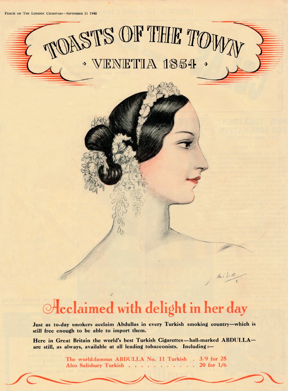 Met vreugde begroet in haar tijd, Toasts van de Stad - Venetia 1854, 1940 door Unbekannt