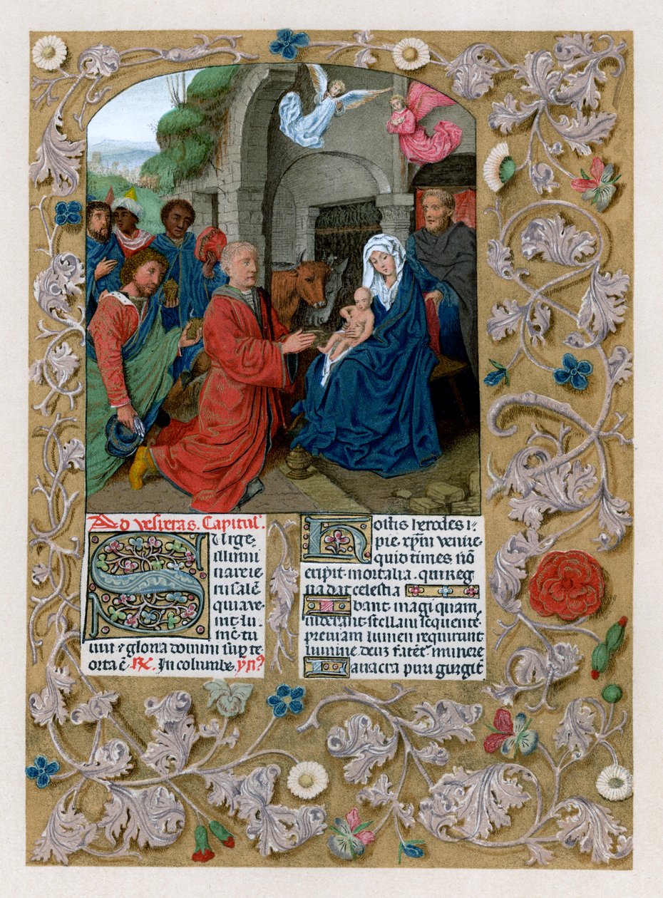 Aanbidding der wijzen, c1490-1497 door Unbekannt