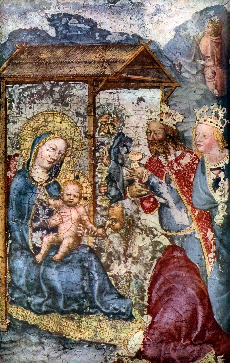 Aanbidding van de drie koningen, ca. 1360 1955 door Unbekannt