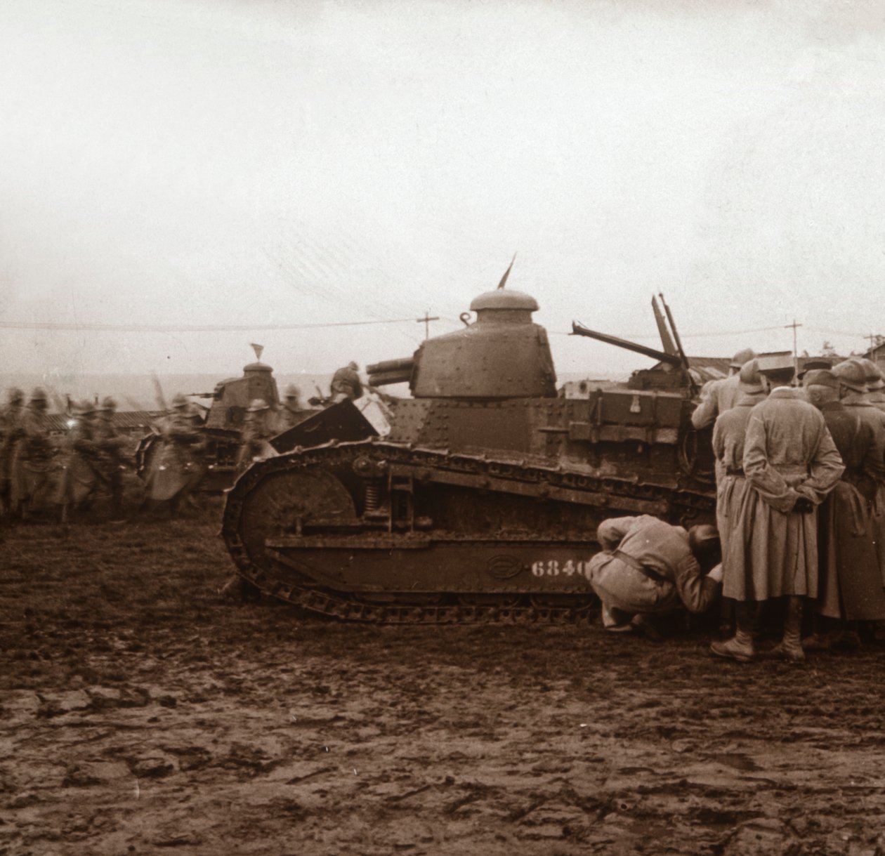 Vooruitgang met tanks, ca. 1914-ca. 1918 door Unbekannt