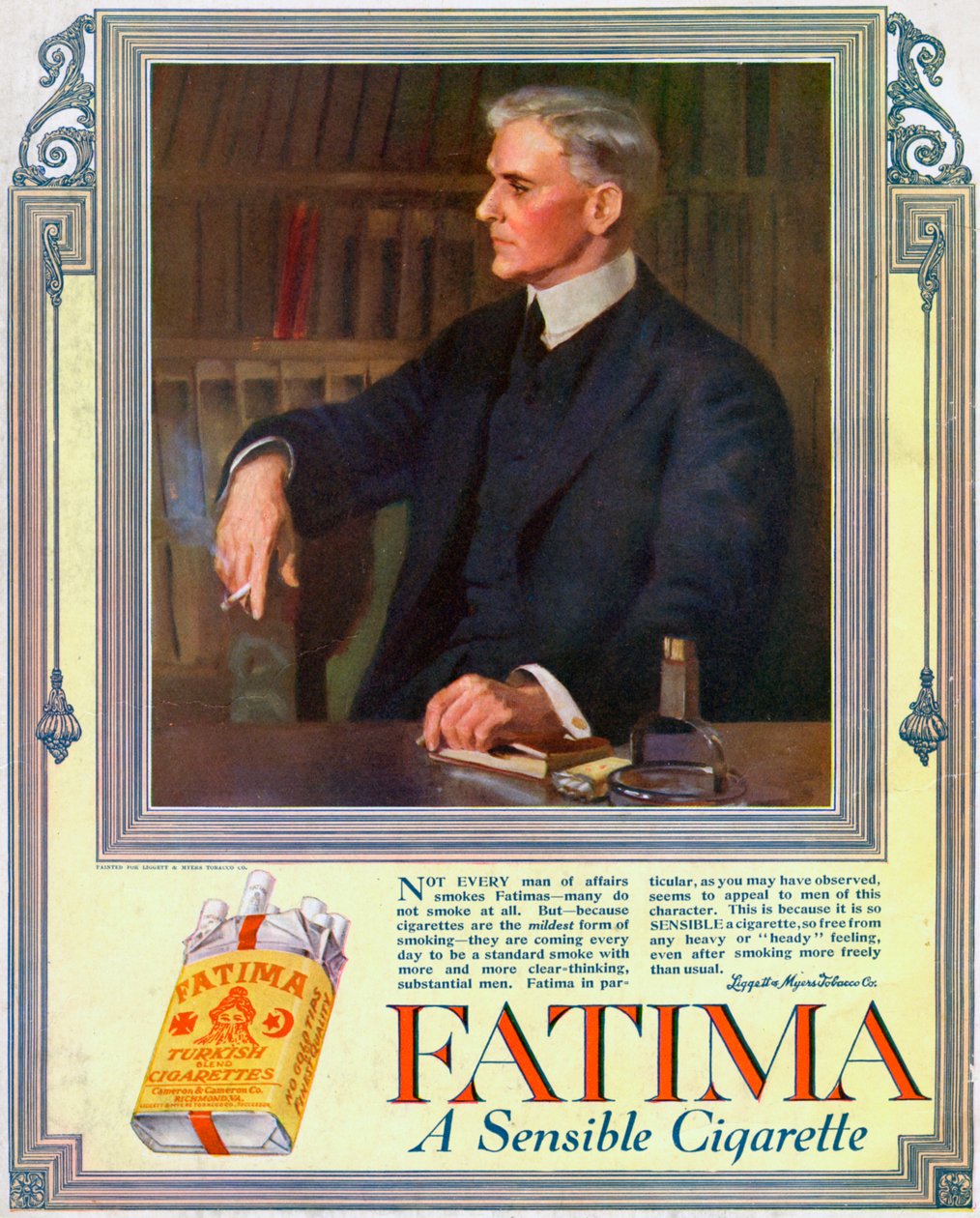 Advertentie voor Fatima sigaretten, 1916 door Unbekannt