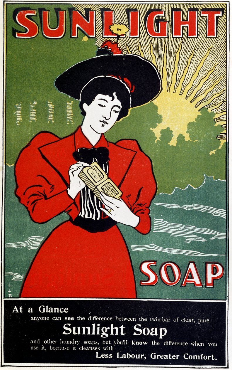 Advertentie voor Sunlight huishoudzeep, c1890 door Unbekannt