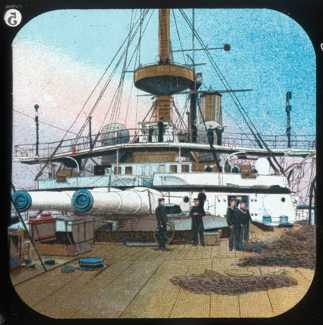 Na Barbette -- H.M.S. Revenger, c1900 door Unbekannt