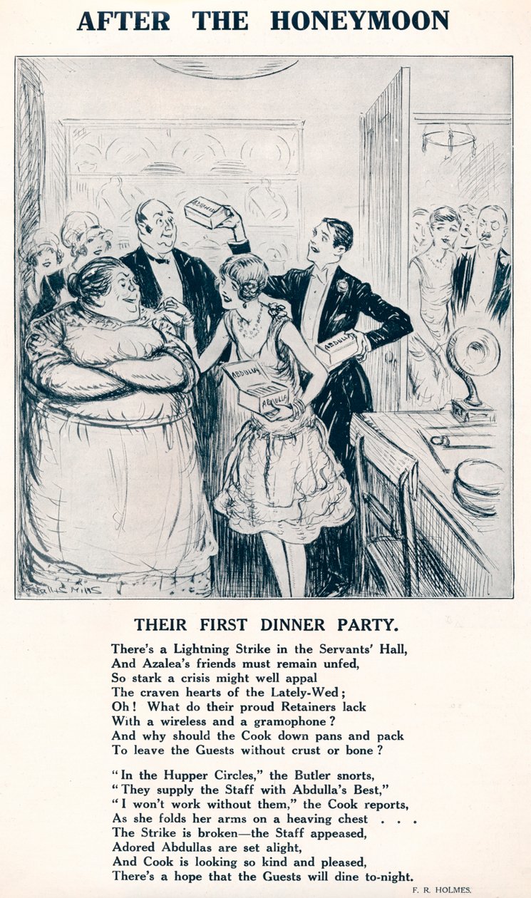 Na de huwelijksreis - Hun eerste dinerfeest door Unbekannt