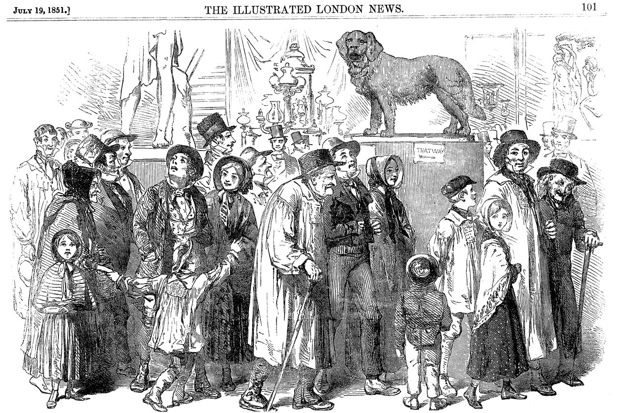 Landarbeiders en hun families op de Grote Tentoonstelling van 1851 door Unbekannt