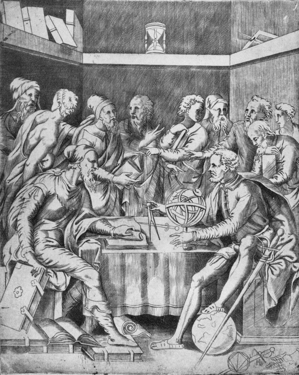 Agrippa Onderwijst Zijn Leerlingen Wiskundig, 1553, 1936 door Unbekannt