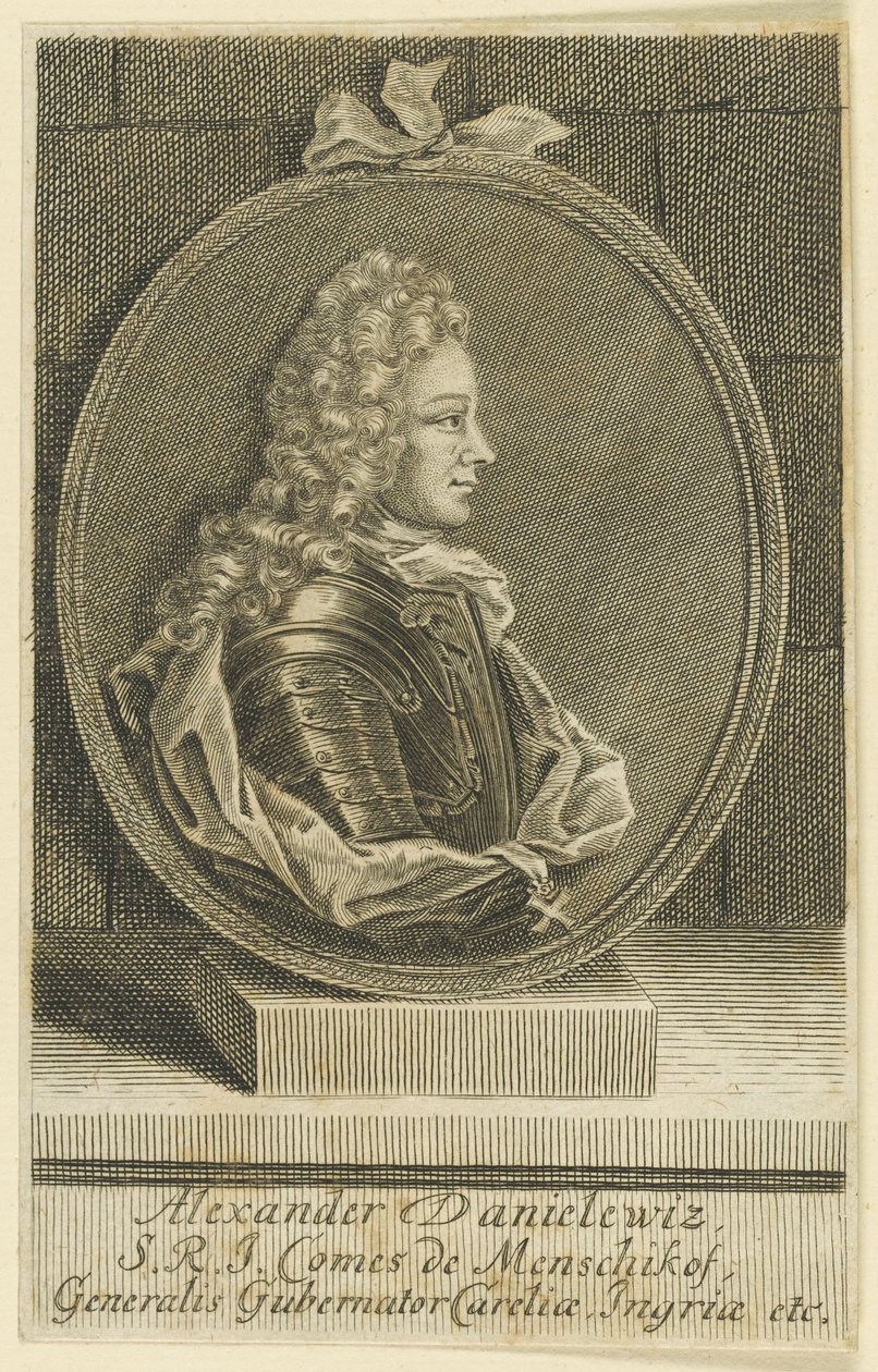 Alexander Danilovich Menshikov, Generalissimo, Prins van het Heilige Roomse Rijk, 1705 door Unbekannt