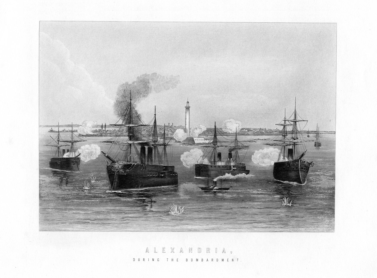 Alexandrië, tijdens het bombardement, 1882, 19e eeuw door Unbekannt