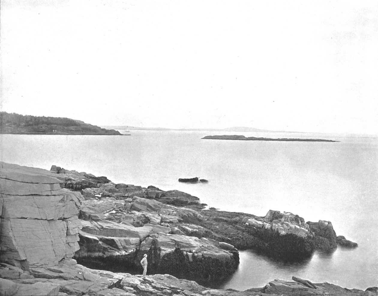 Langs de kust, Bar Harbor, Maine, VS, ca. 1900 door Unbekannt
