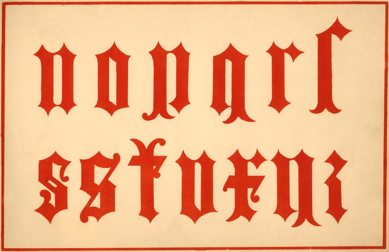 Alfabet, archaïsche letters, kleine letters door Unbekannt