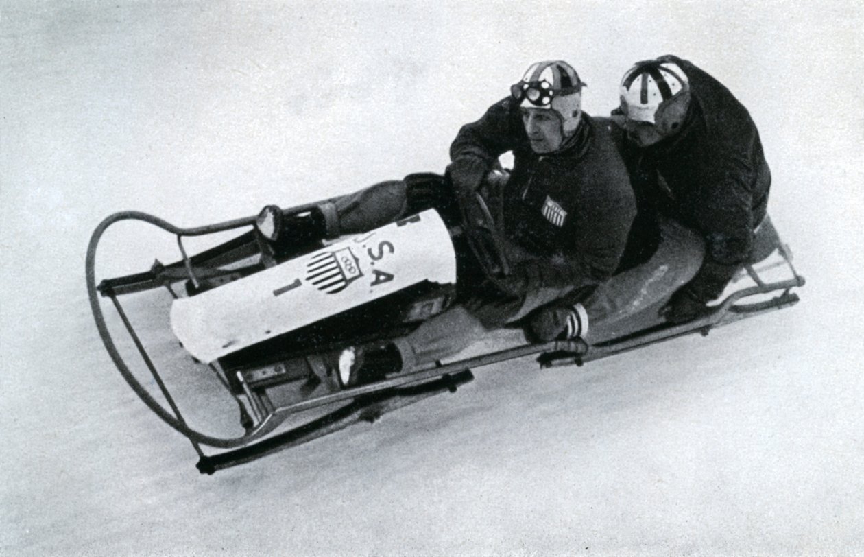 Amerikaans tweemans bobsleeteam, Duitse winterspelen, 1936 door Unbekannt