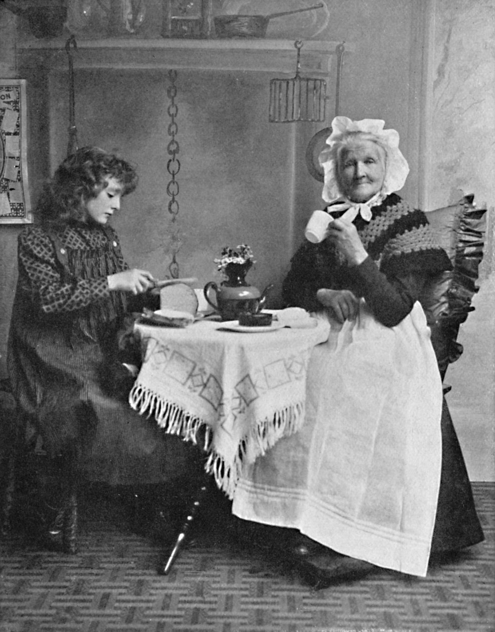 Een Engels cottage tafereel, 1912 door Unbekannt