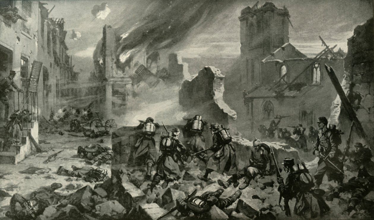 Een incident in de veldslagen van de Maas, 1919 door Unbekannt
