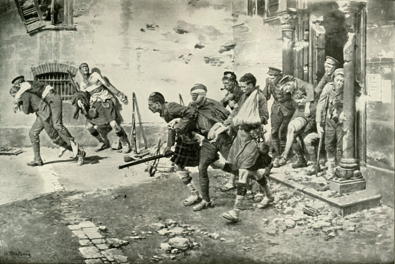 Een Incident tijdens de Terugtocht uit Mons, 1919 door Unbekannt