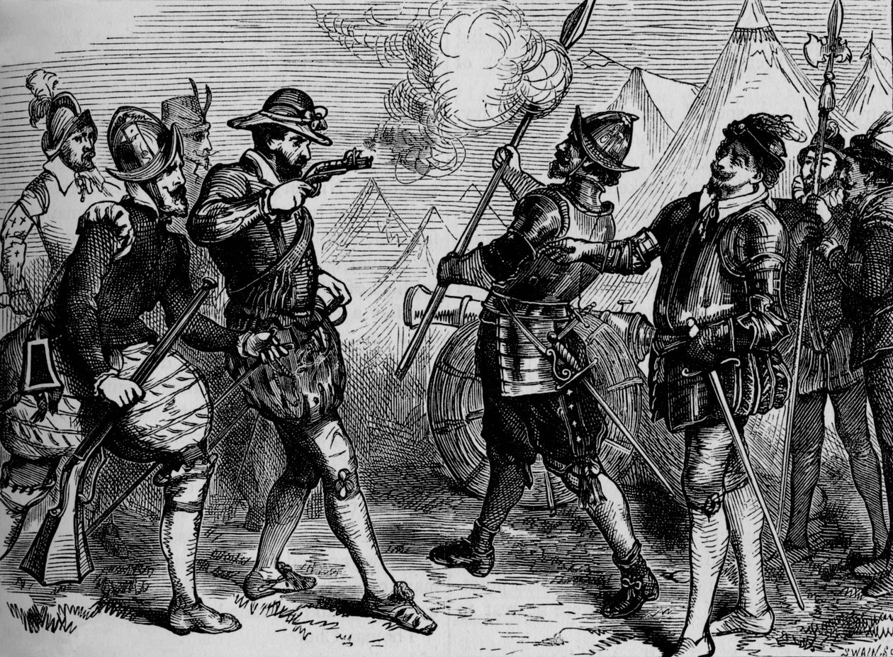 Een incident in het beleg van Leith, 1548-1560, ca. 1880 door Unbekannt