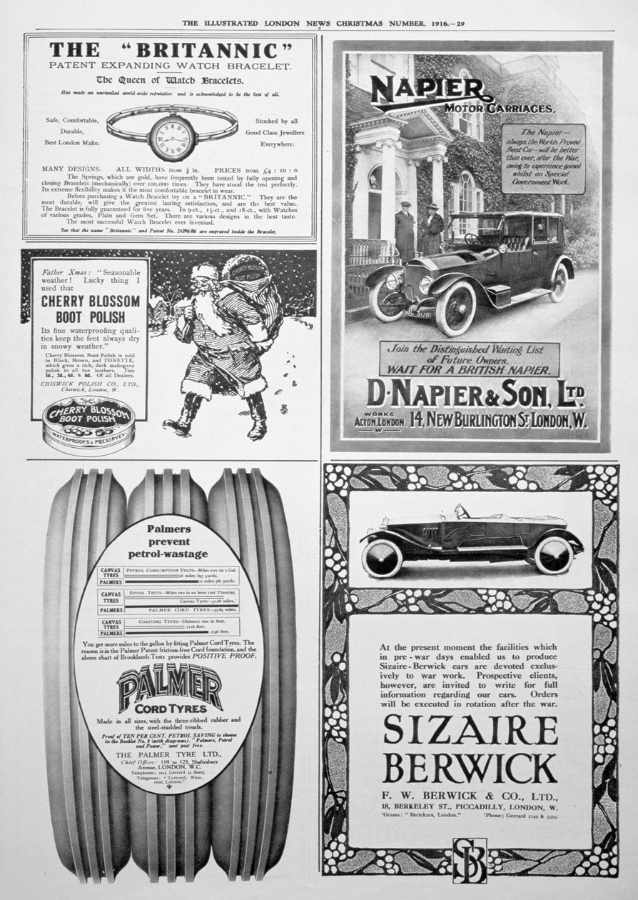 Een advertentiepagina in de Illustrated London News, Kerstmis door Unbekannt