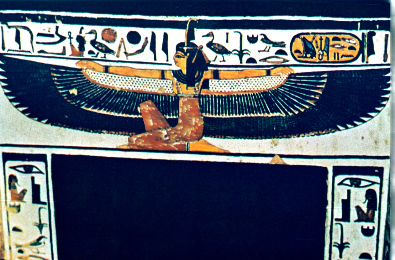 Oude Egyptische hiërogliefen, Thebe, Egypte door Unbekannt
