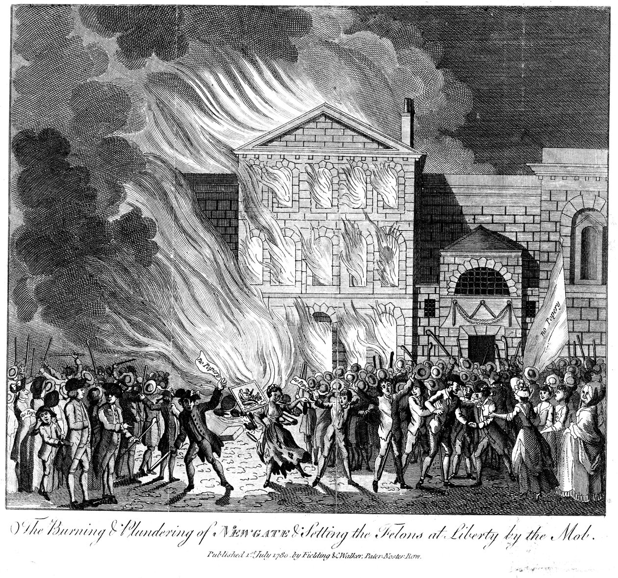 Anti-Katholieke Gordon-rellen, Londen, 6-7 juni 1780 door Unbekannt