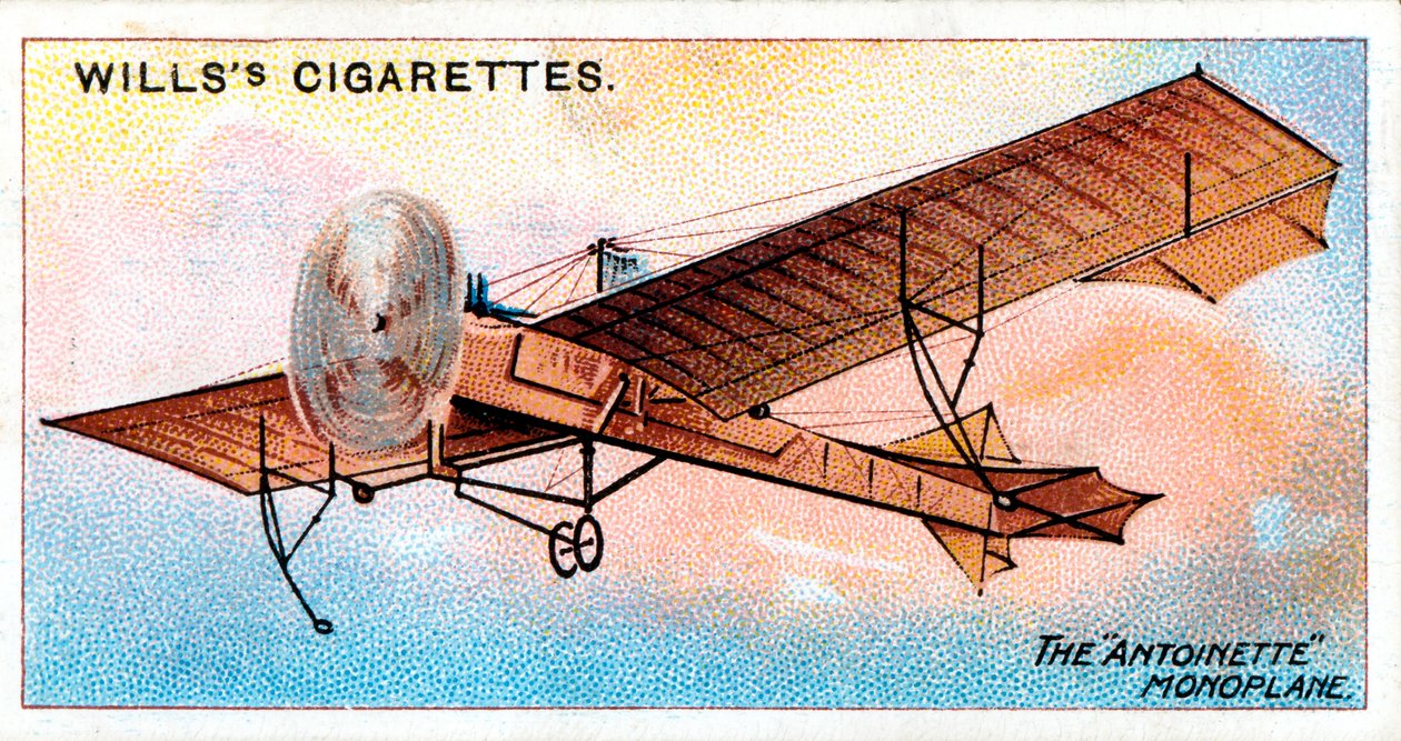 Antoinette monoplane van de Franse vliegenier Hubert Latham, ca. 1910 door Unbekannt