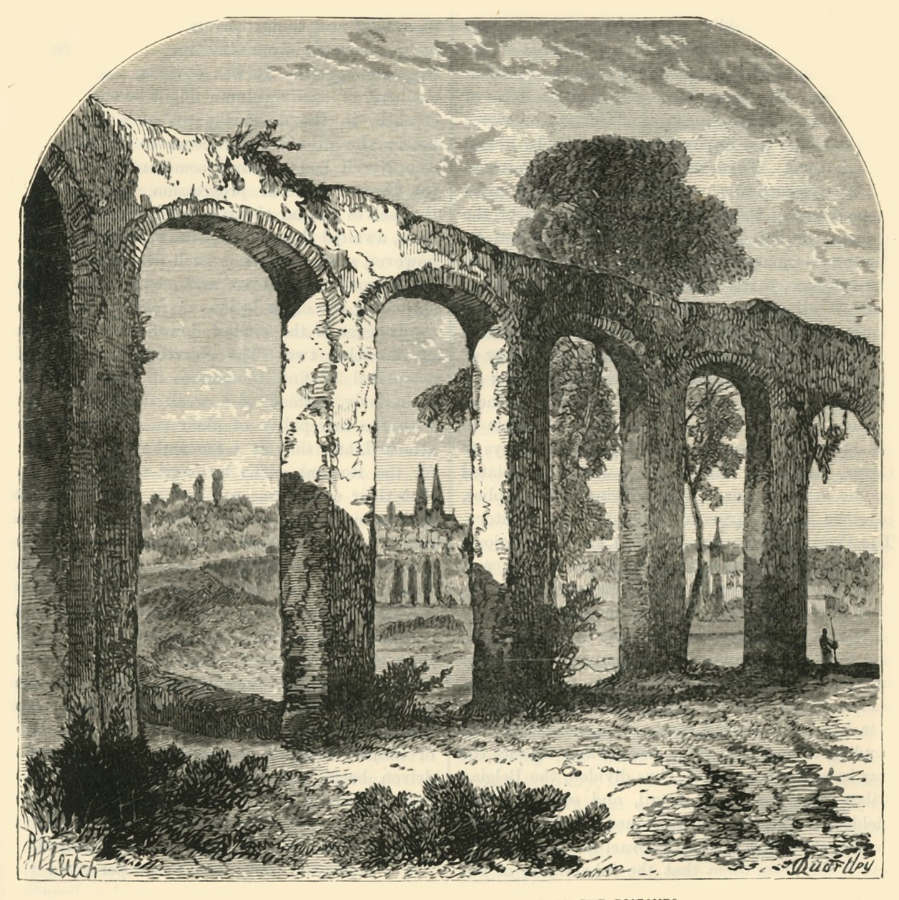 Aquaduct bij Poitiers, de oude hoofdstad van de Pictones door Unbekannt