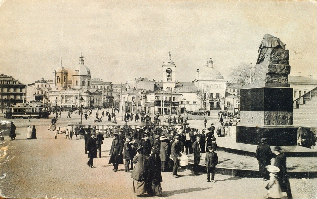 Arbatplein, Moskou, Rusland, 1913 door Unbekannt