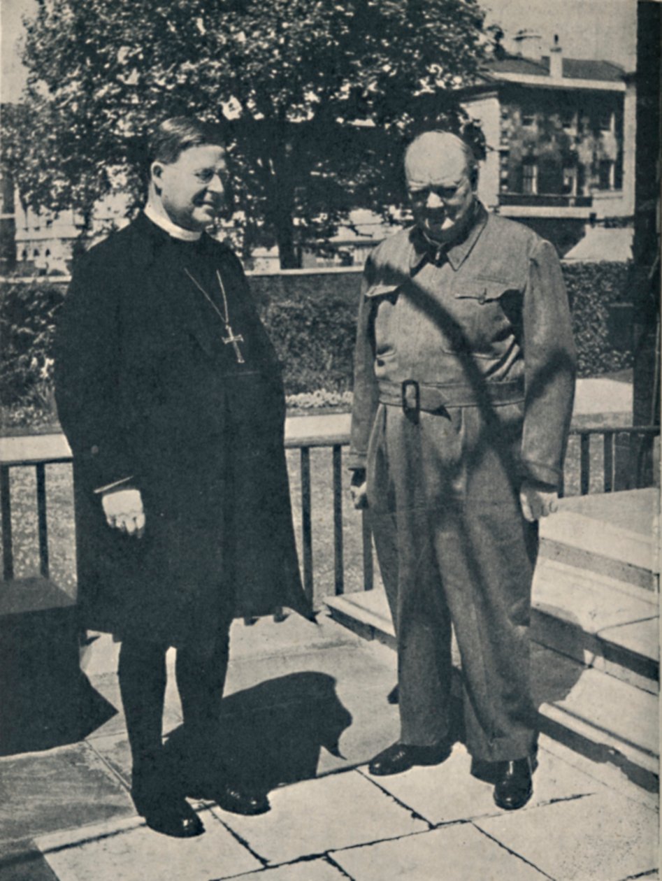 Aartsbisschop van Canterbury bij nummer 10, Downing Street, c1943-1945 door Unbekannt