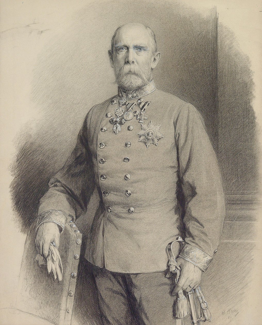 Aartshertog Karl Ludwig van Oostenrijk 1833-1896, 1889 door Unbekannt