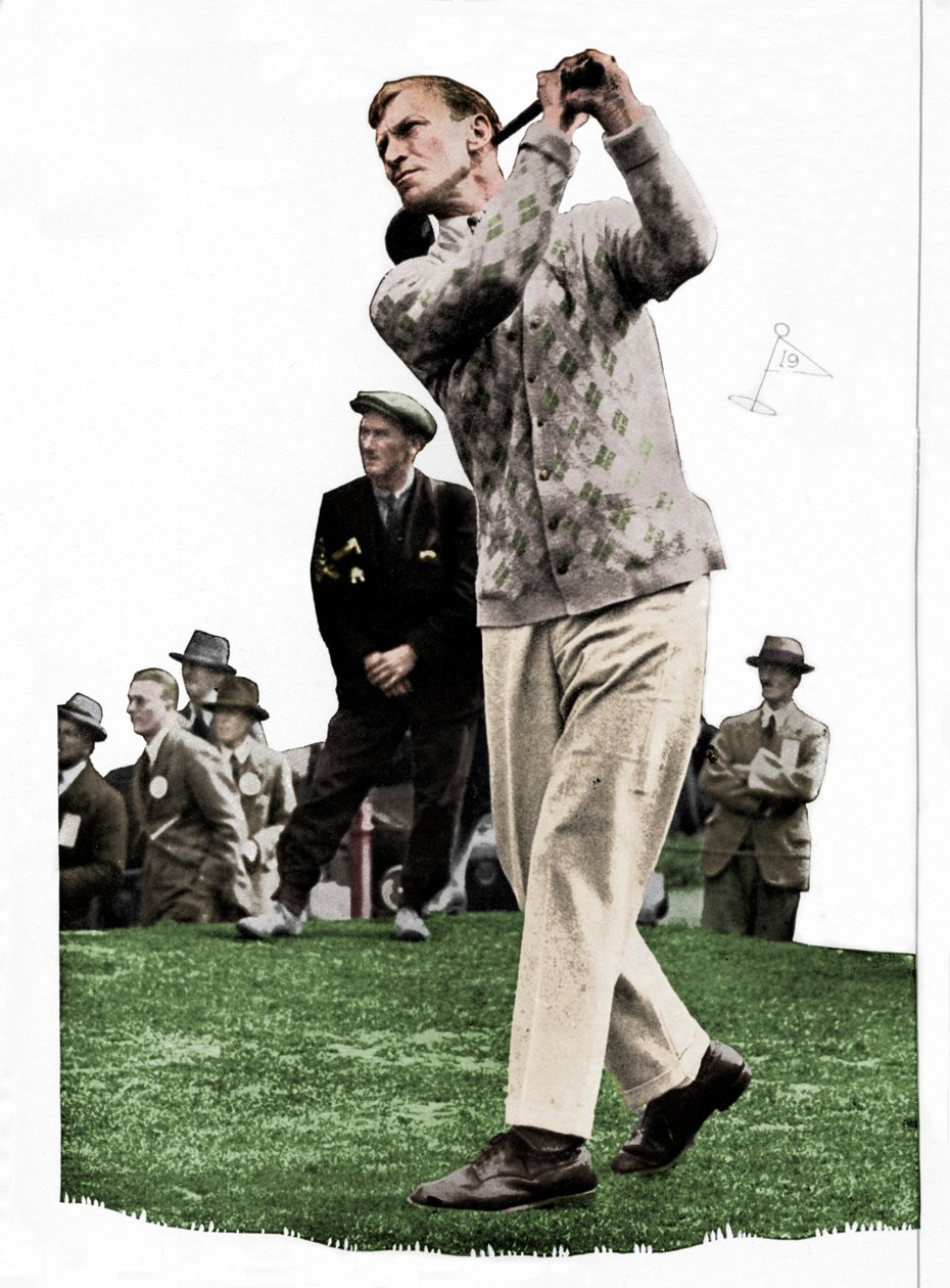 Archie Compston nadert: Ik heb geen gebruik voor een club zonder stands, c1935 1935 door Unbekannt