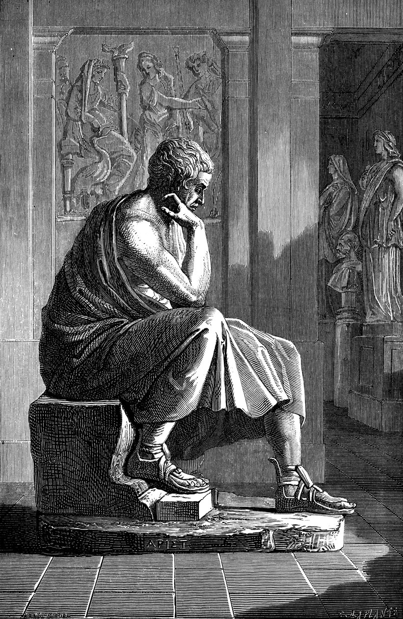 Aristoteles 384-322 v.Chr., Oud-Griekse filosoof en wetenschapper door Unbekannt