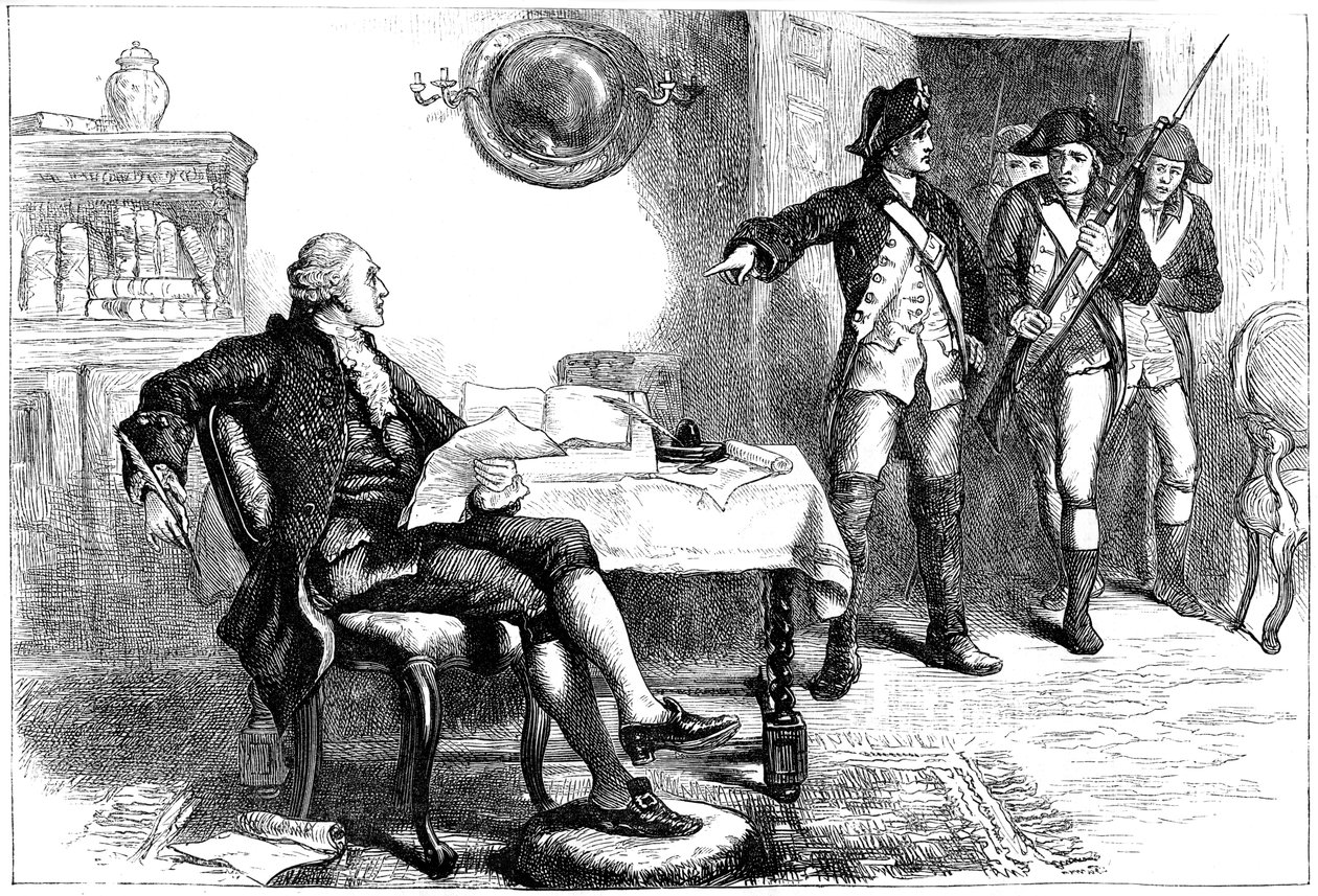 Arrestatie van William Franklin, New Jersey, 1776 door Unbekannt