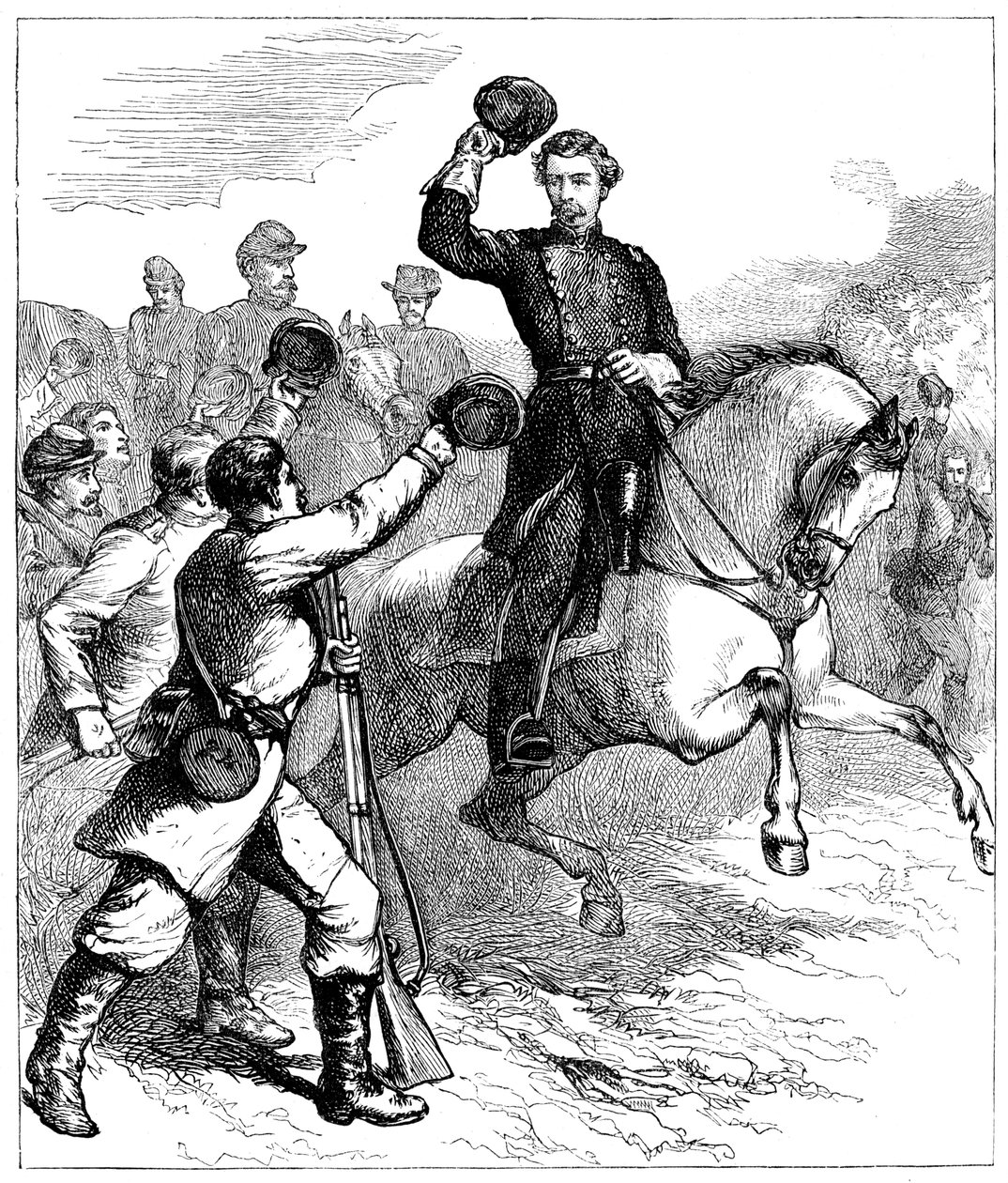 Aankomst van generaal McClellan in Williamsburg, Virginia, 1862 ca. 1880 door Unbekannt