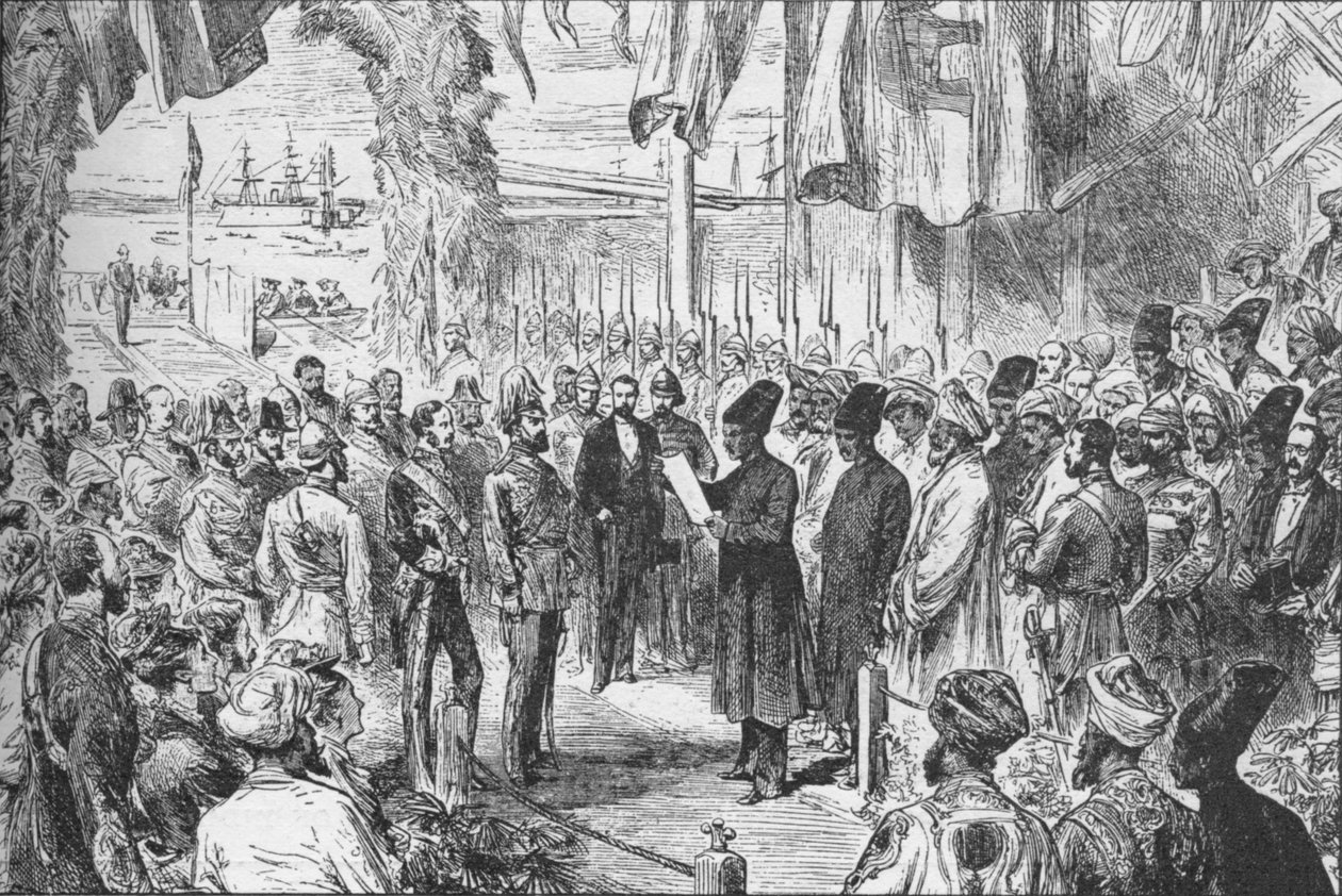 Aankomst van de Prins van Wales in Bombay, India, op 8 november 1875, 1908 door Unbekannt