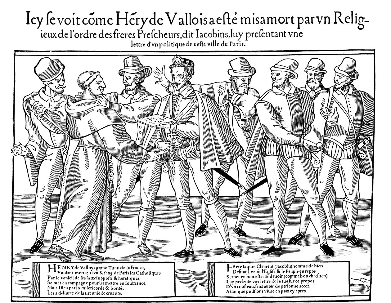 Moord op Hendrik III, koning van Frankrijk, 1589-1590 door Unbekannt